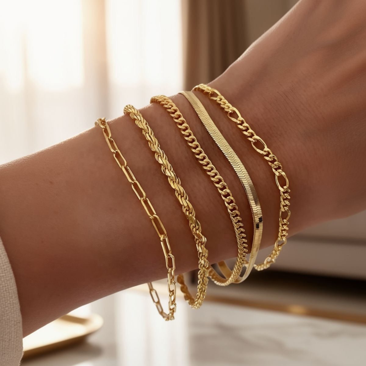 Elara – Set de pulseras de estilo minimalista para mujeres