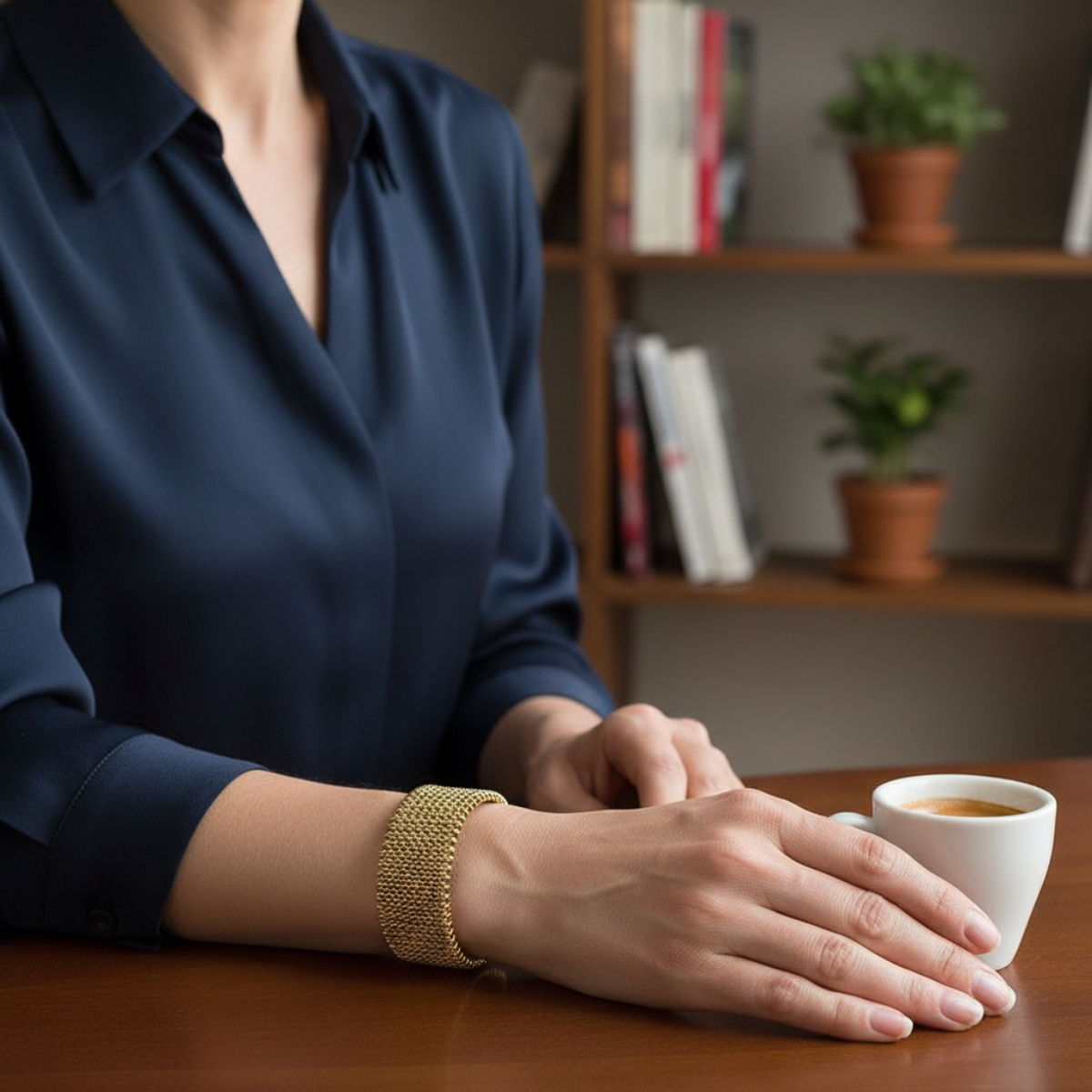 Raya – Pulsera de acero de titanio con cable grabado