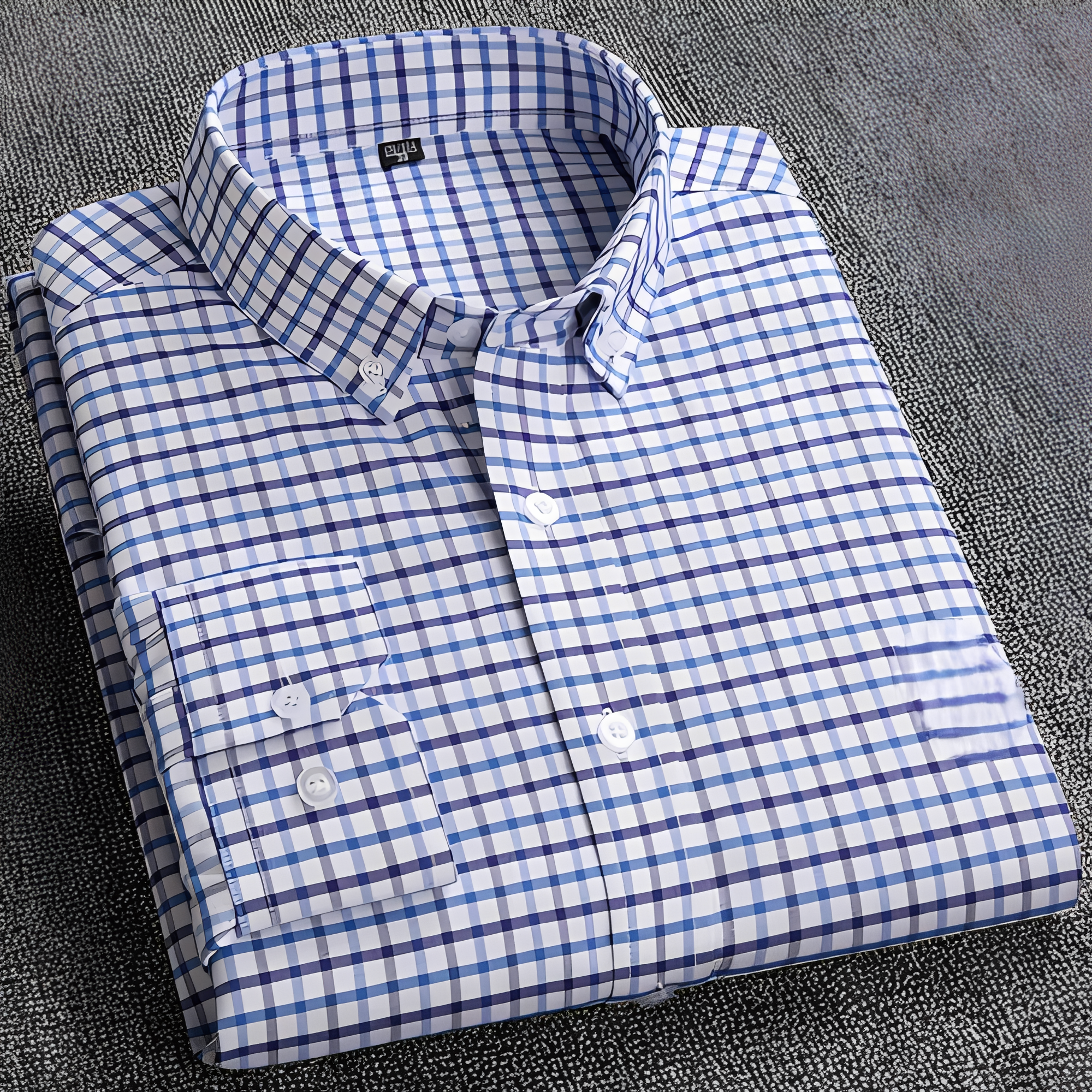 Jezriel - Camisa a cuadros de moda de manga larga para hombre