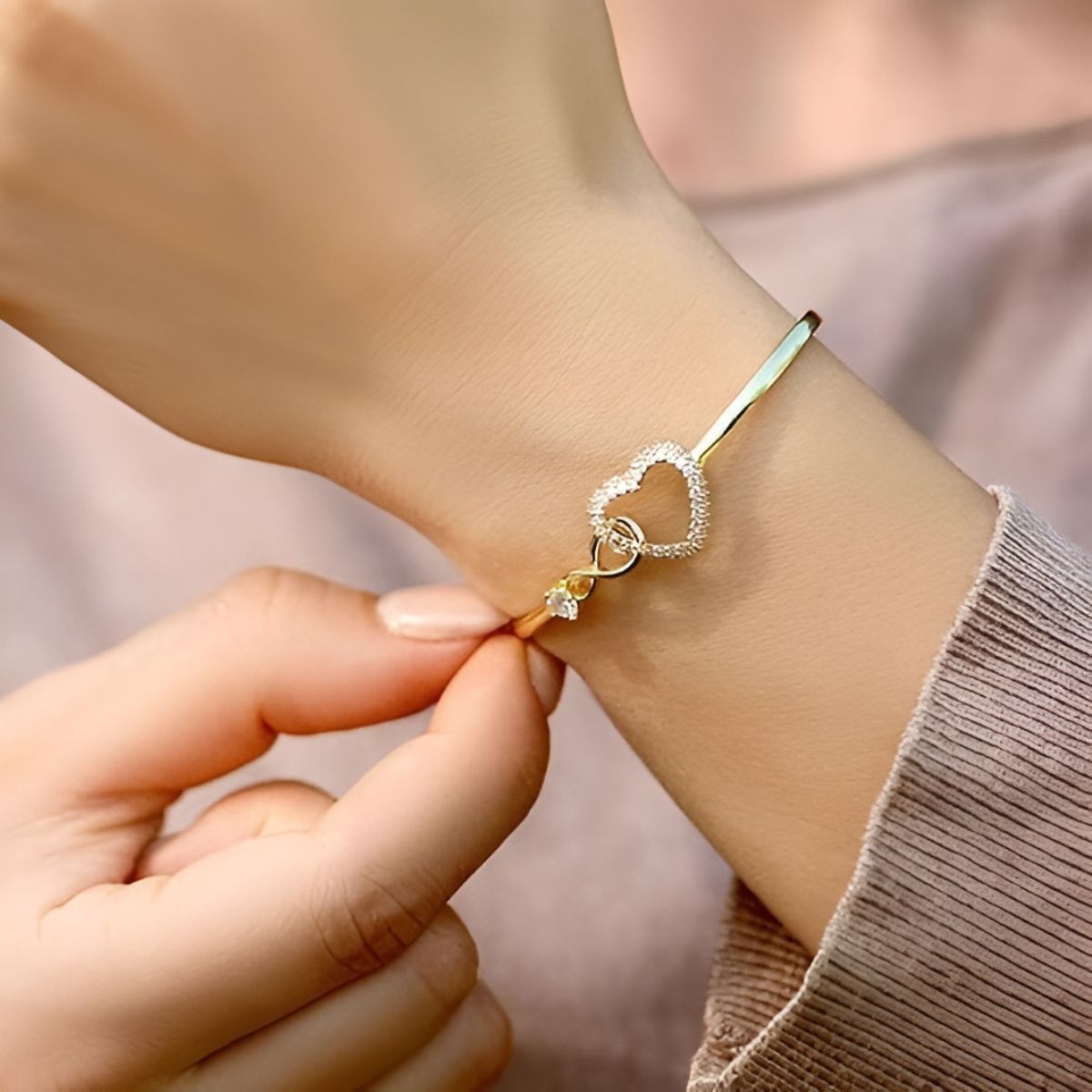 Ayumi – Pulsera madre e hija infinito dorada