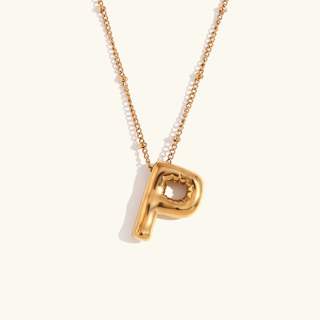 Collar inicial de oro Balloon