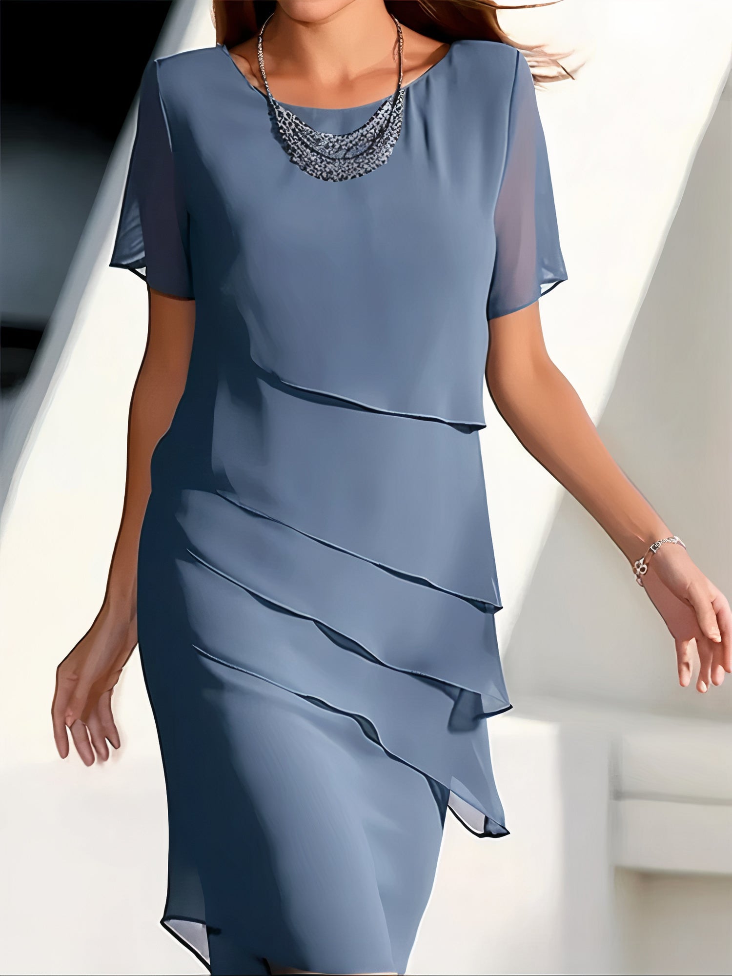Emmeline - Elegante Vestido de Chiffón Plisado