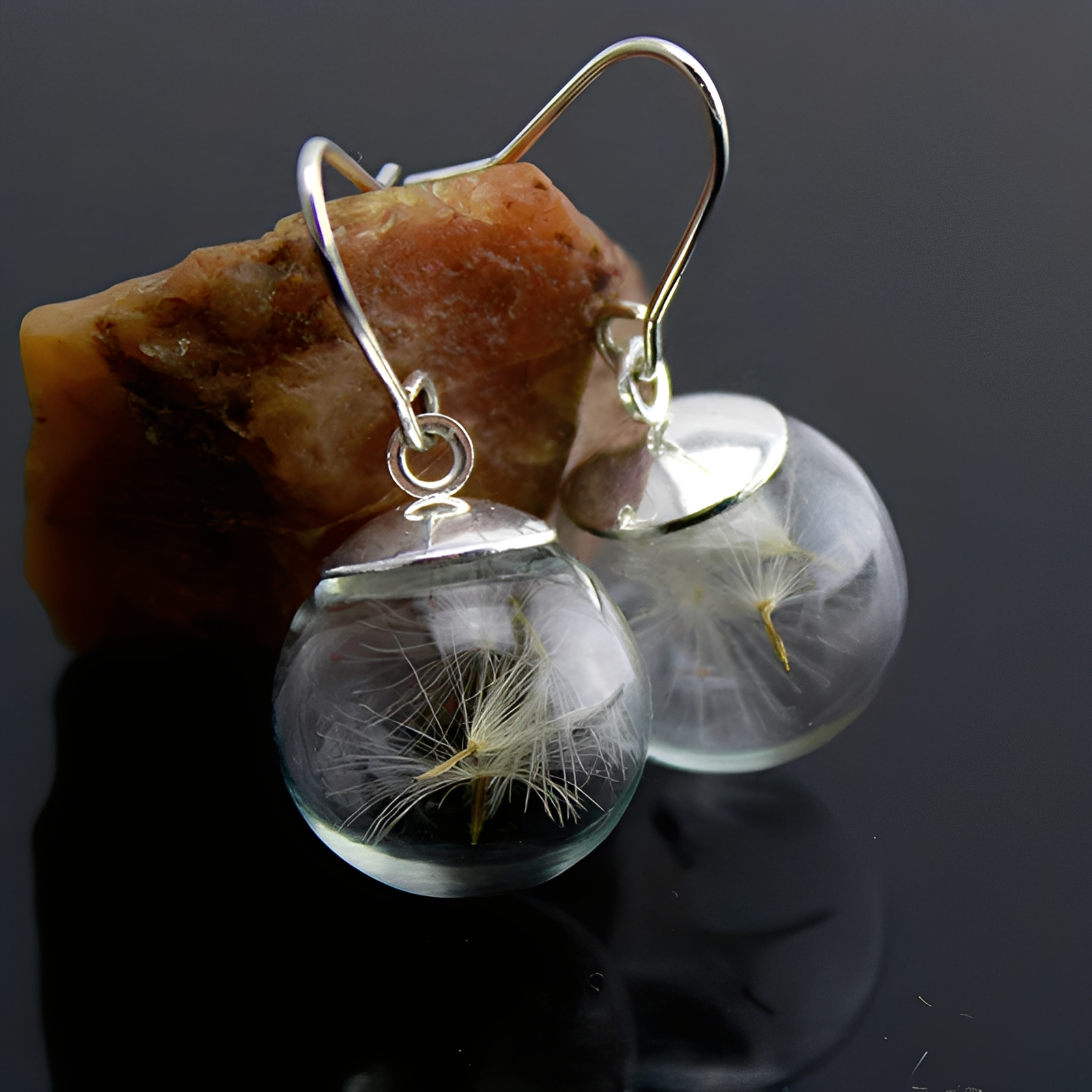 Liora – Pendientes de plata con diseño de diente de león