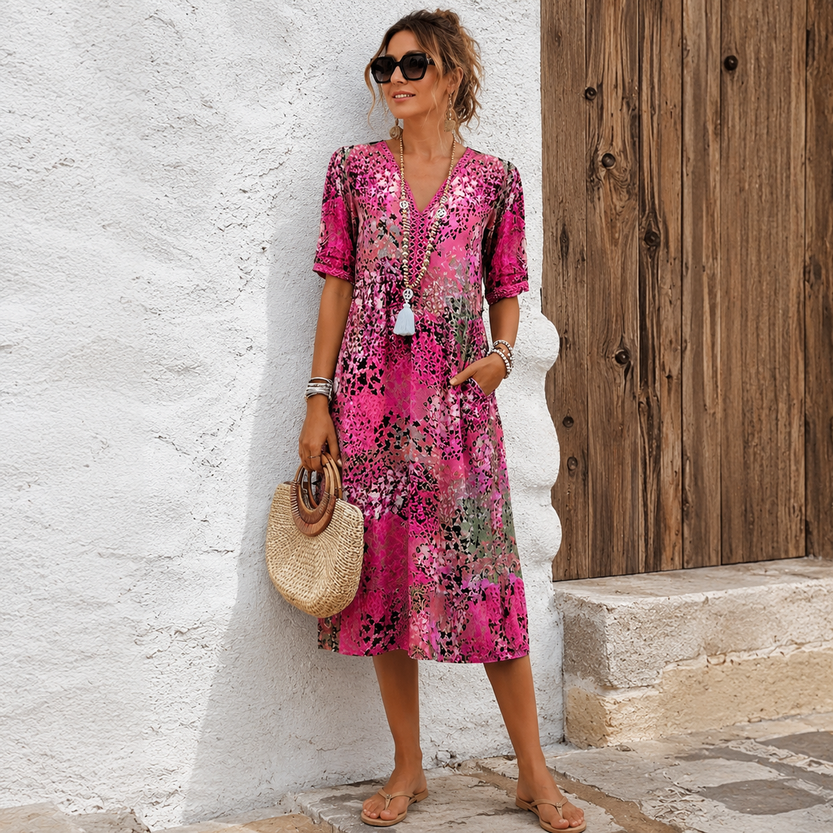 Caramina - Elegante vestido midi para mujer