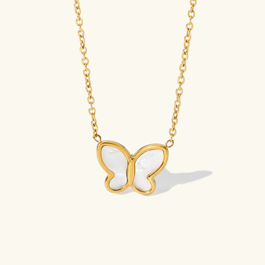 Mariposa - Collar de perlas