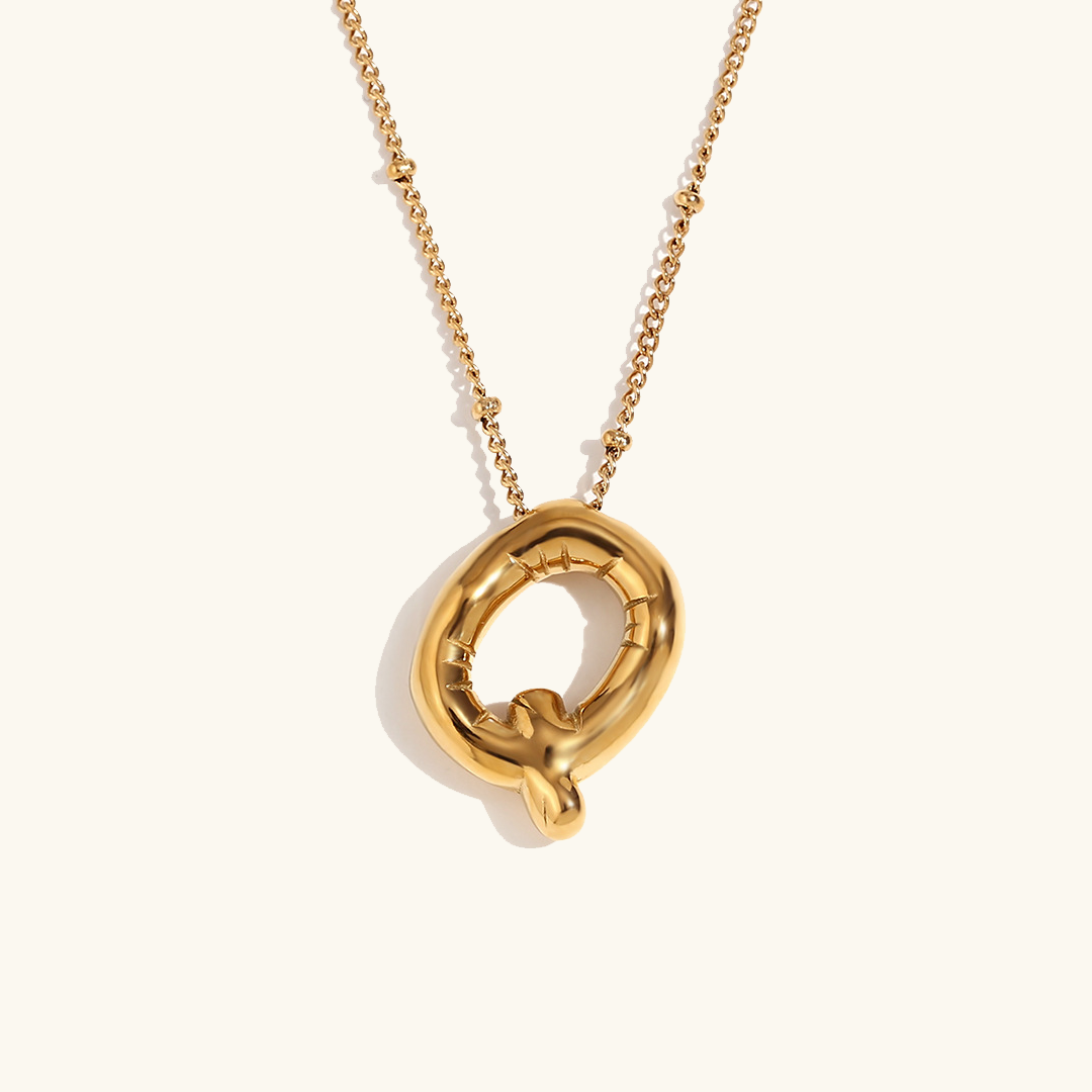 Collar inicial de oro Balloon