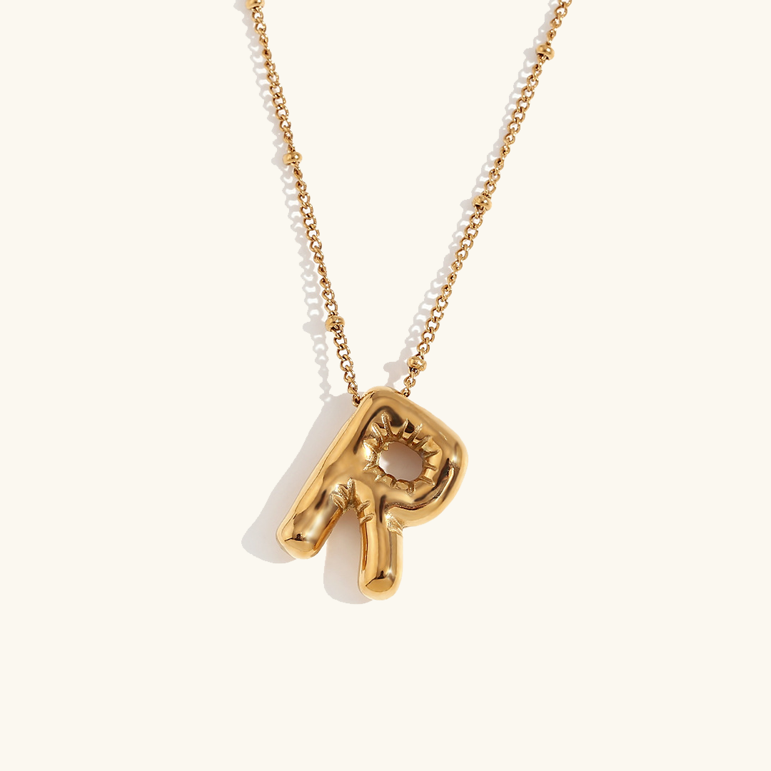 Collar inicial de oro Balloon