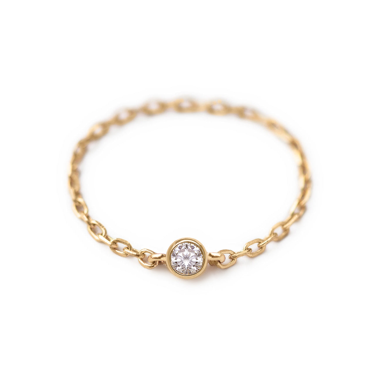 Emily - Anillo de Cadena Solitaire