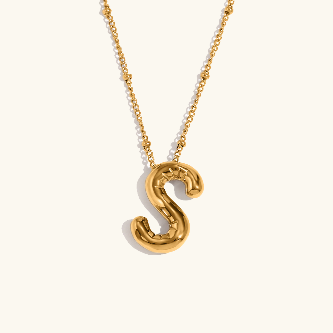 Collar inicial de oro Balloon