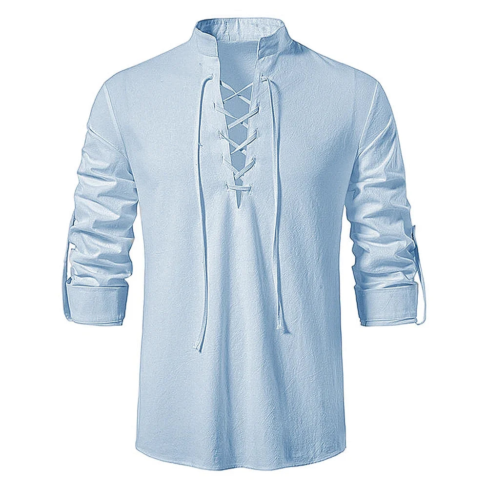 Oliver - Camisa de Manga Larga con Detalles de Cuerda