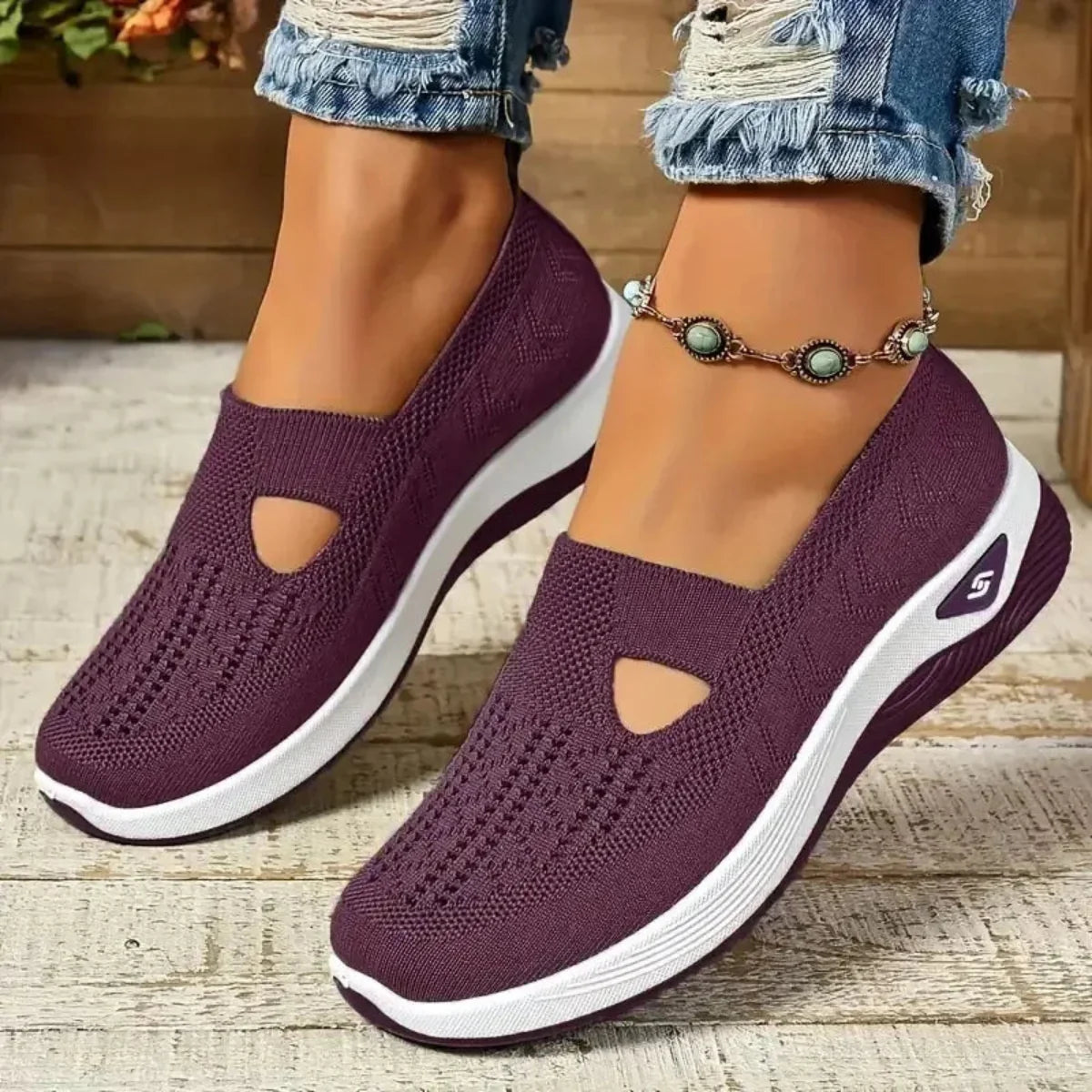 Madelline - Zapatillas para mujer con cuña