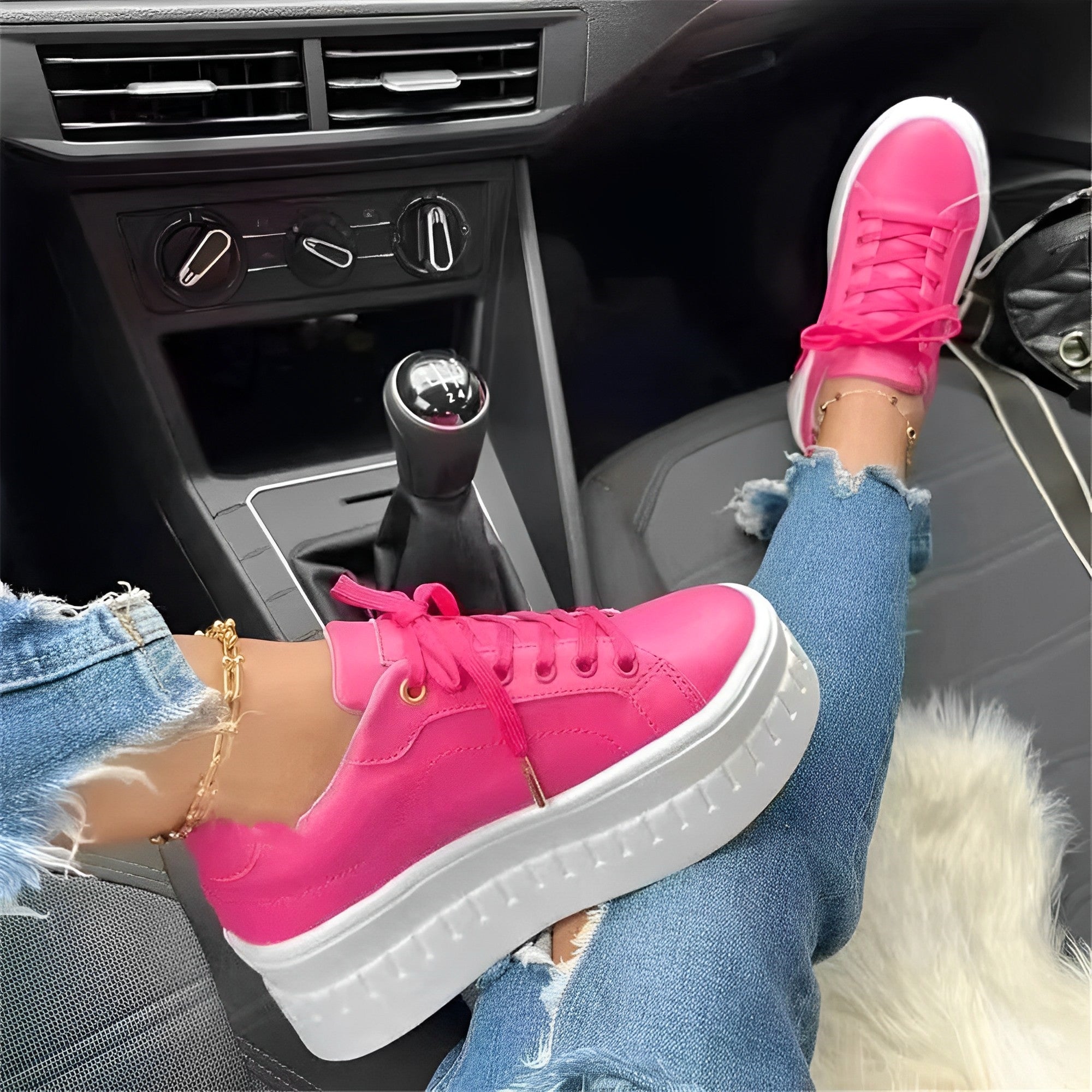 Wilgie - Zapatillas con cordones acogedoras