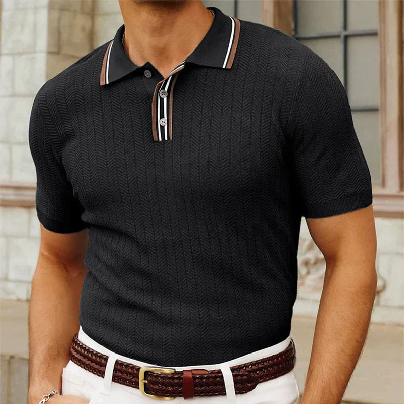 Elijah - Camiseta polo texturizada