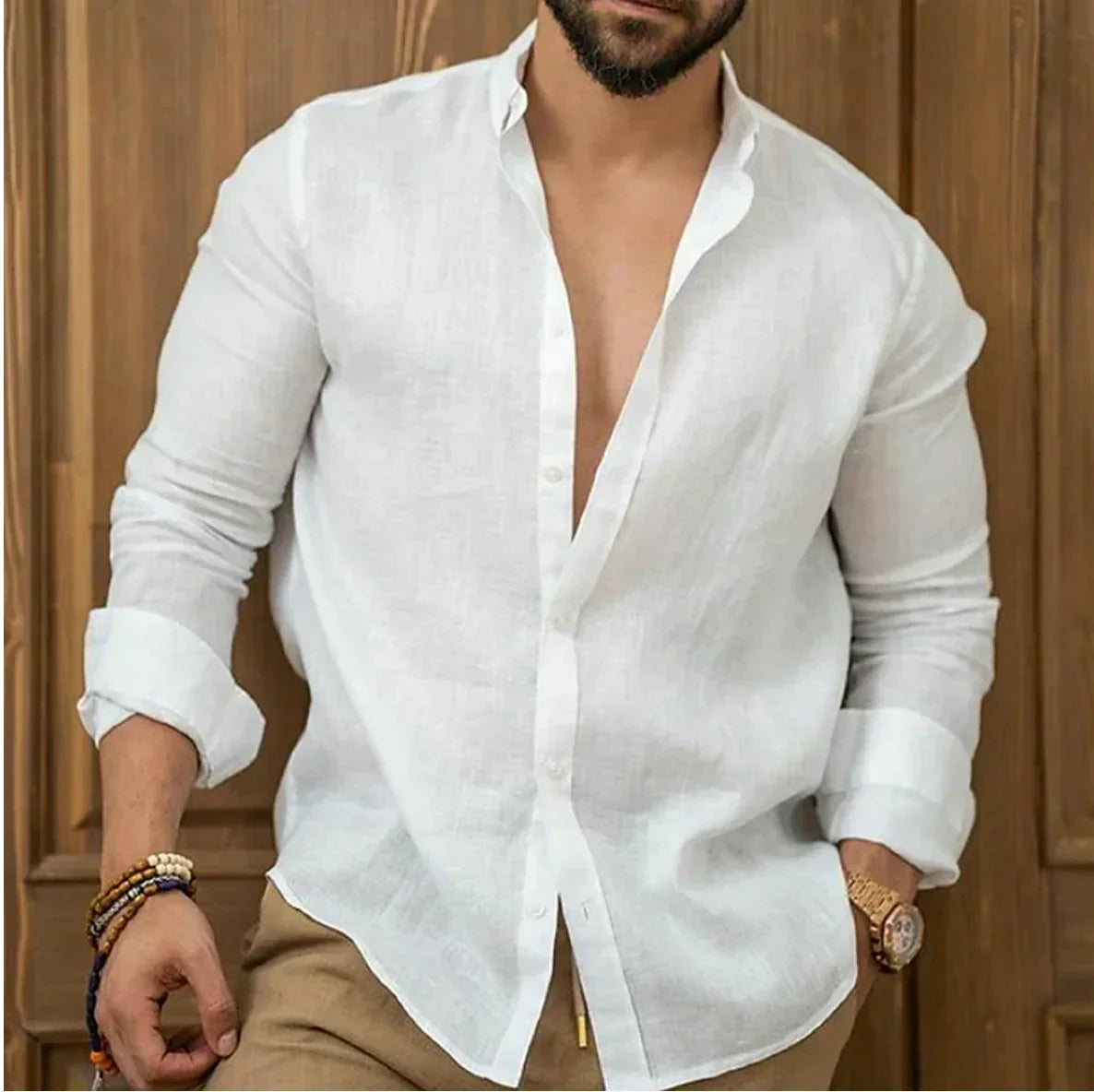 Ronnie – Camisa Casual de Tejido Ligero y Transpirable
