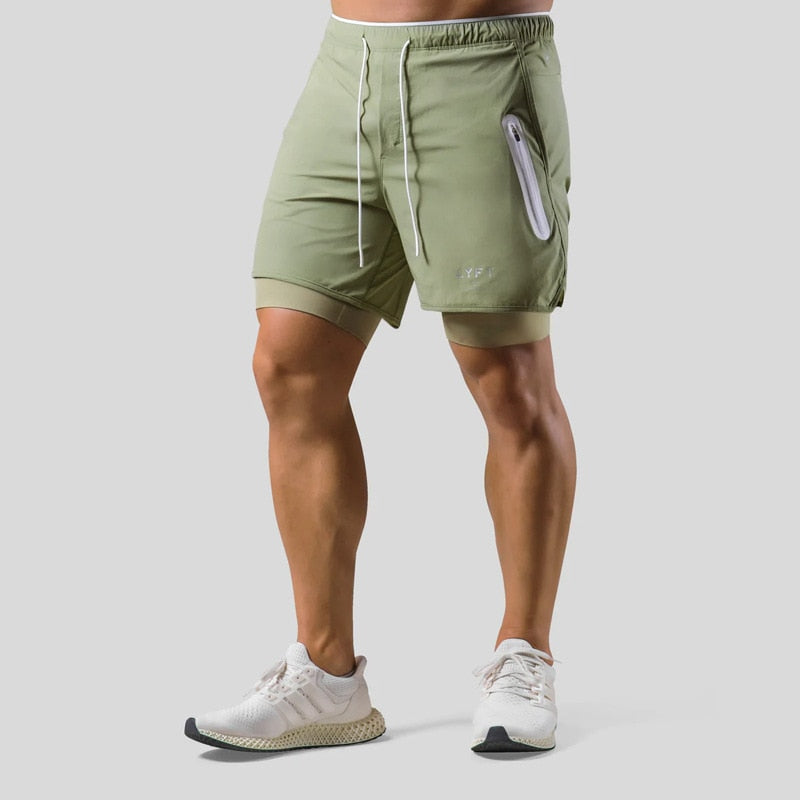 Keir - Hombres Pantalones de Entrenamiento Integrados Shorts de Compresión