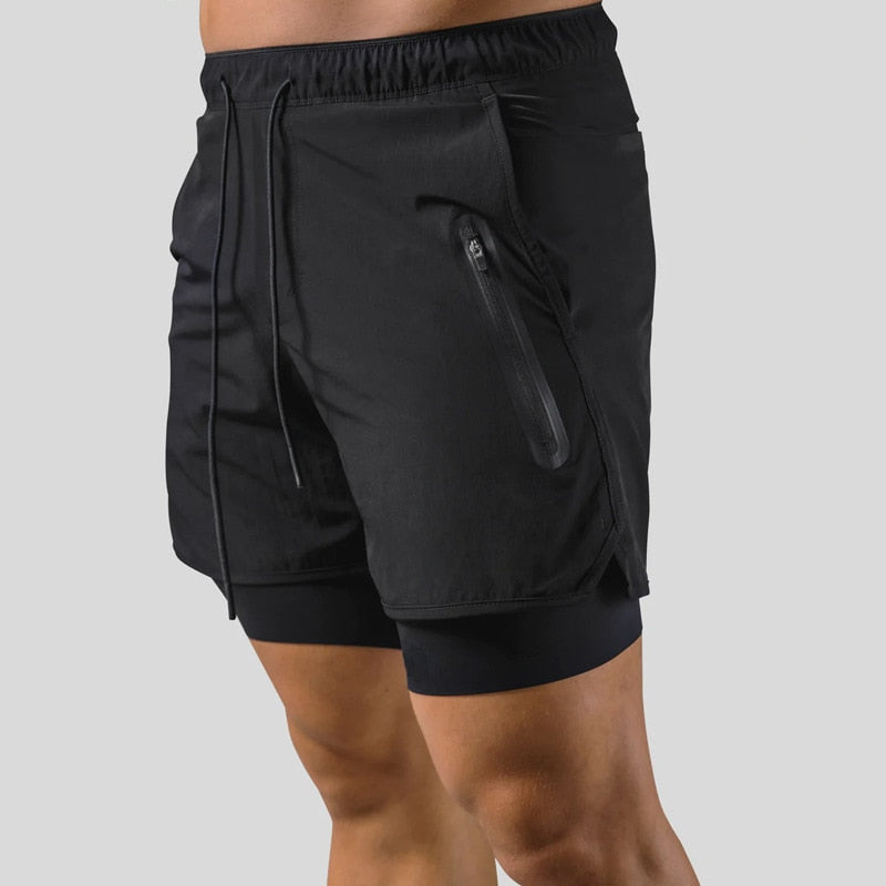 Keir - Hombres Pantalones de Entrenamiento Integrados Shorts de Compresión
