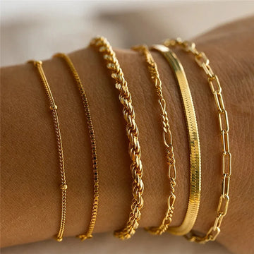 Paige – conjunto de 6 pulseras de múltiples capas