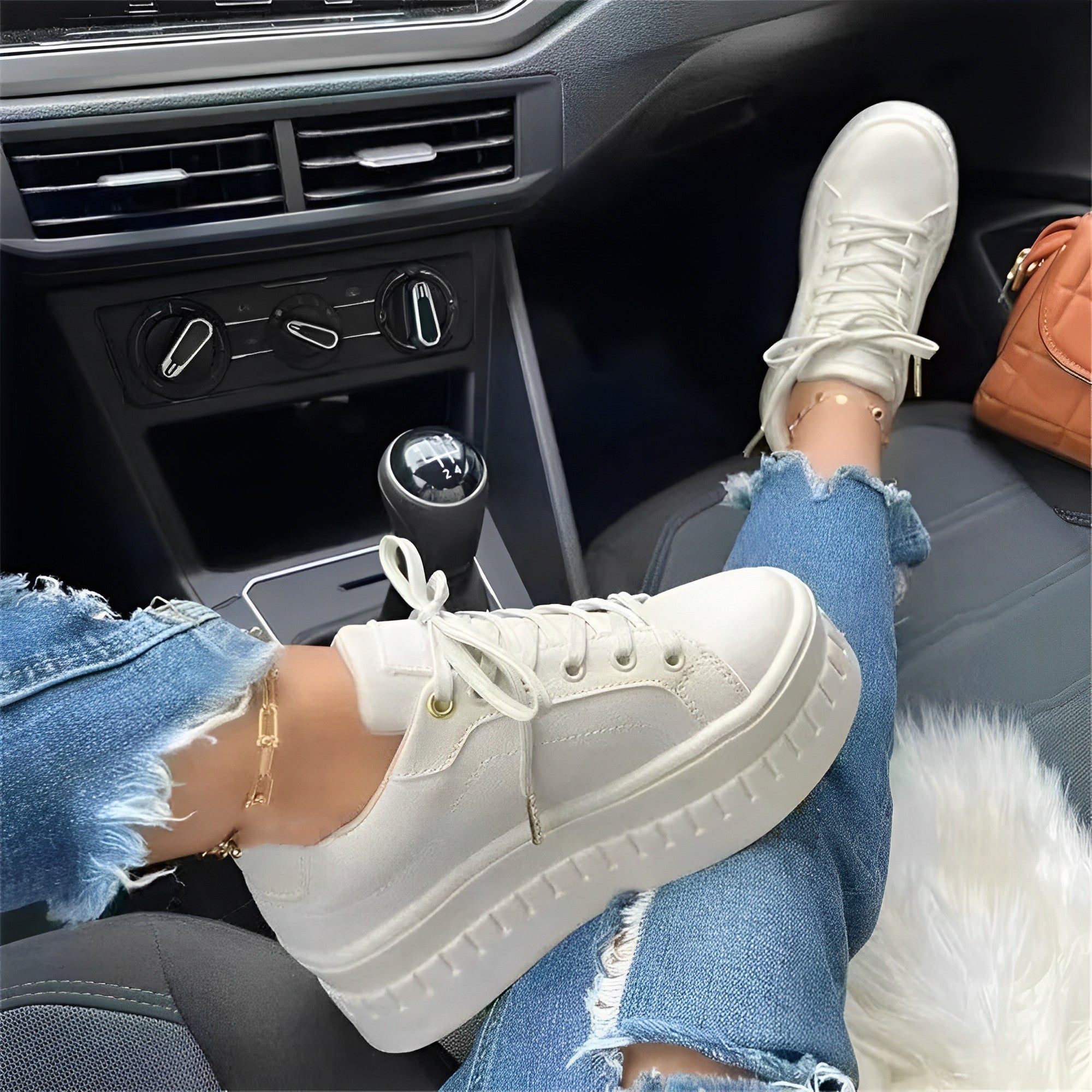 Wilgie - Zapatillas con cordones acogedoras