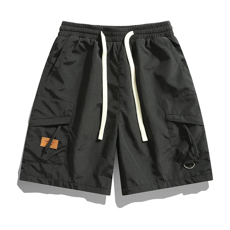 Elias - Pantalones cortos tipo cargo para hombre con bolsillos