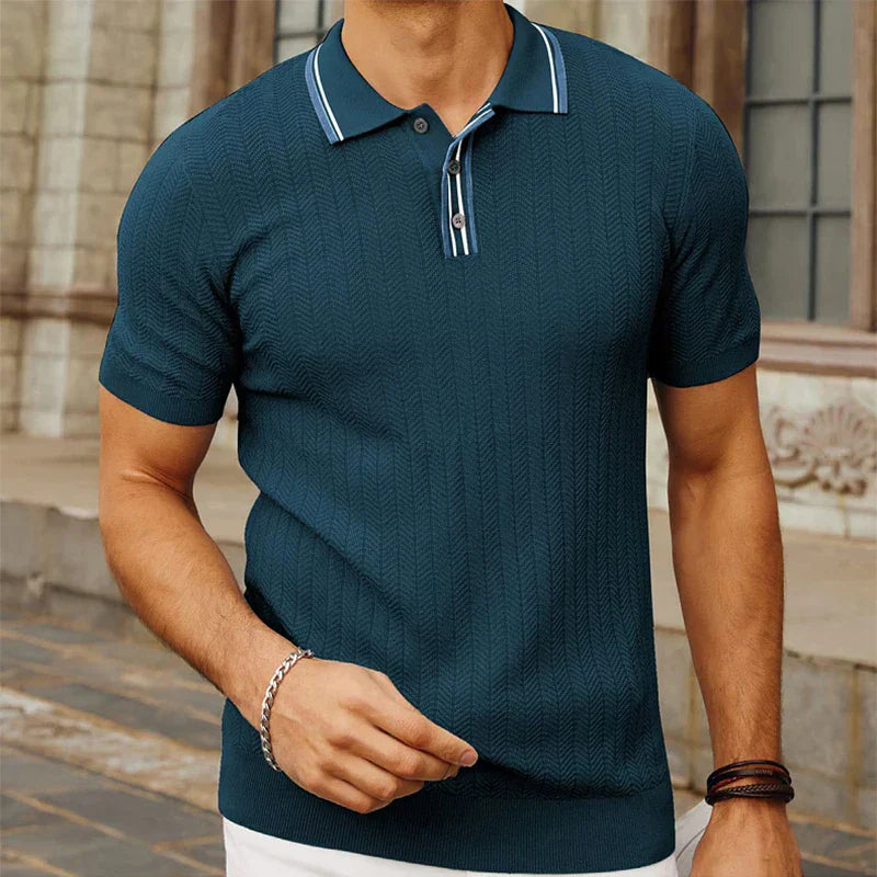 Elijah - Camiseta polo texturizada