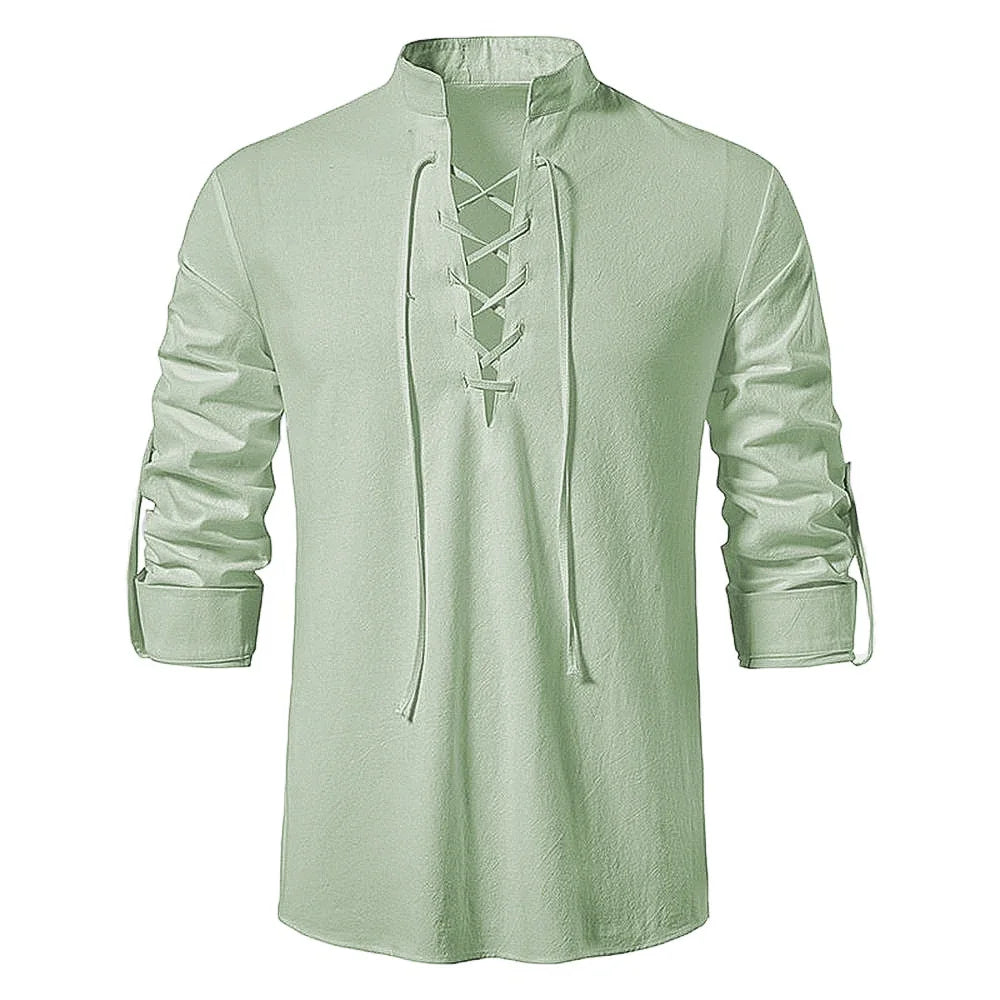 Oliver - Camisa de Manga Larga con Detalles de Cuerda