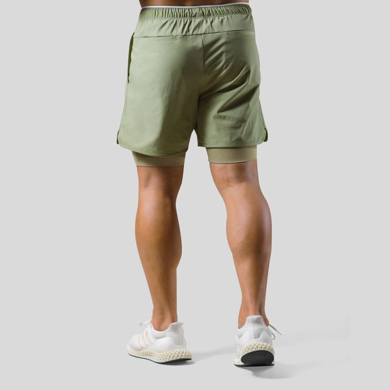 Keir - Hombres Pantalones de Entrenamiento Integrados Shorts de Compresión