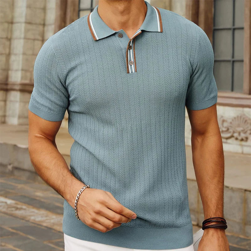 Elijah - Camiseta polo texturizada