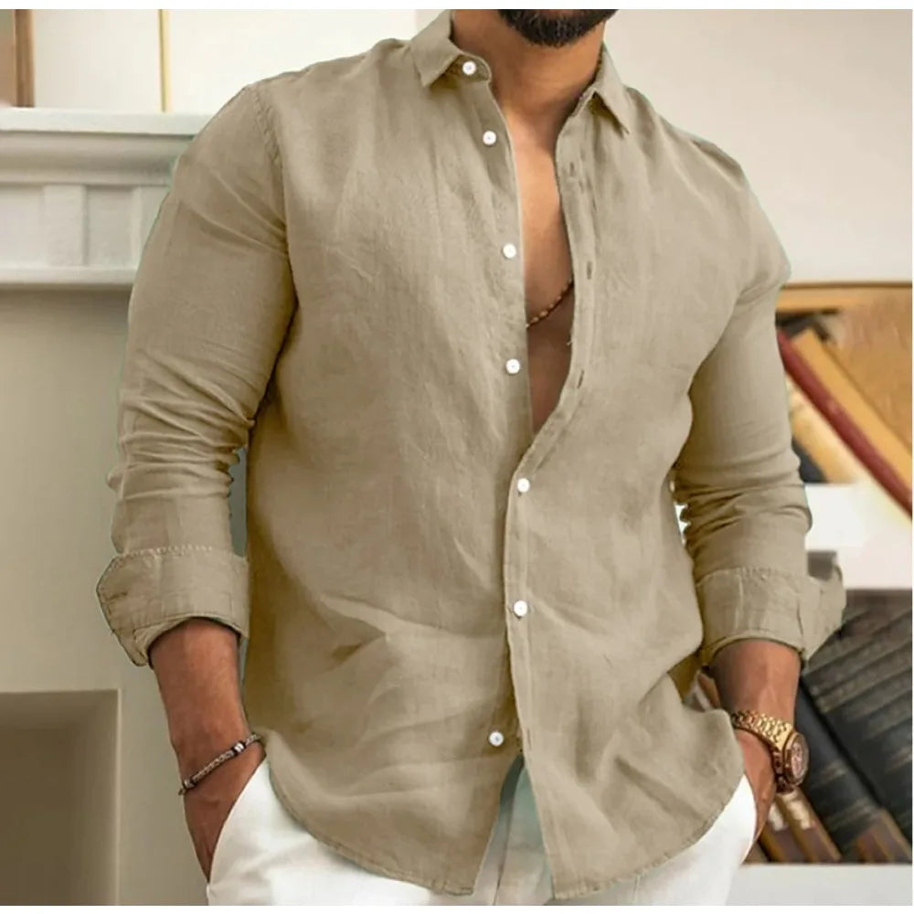 Ronnie – Camisa Casual de Tejido Ligero y Transpirable