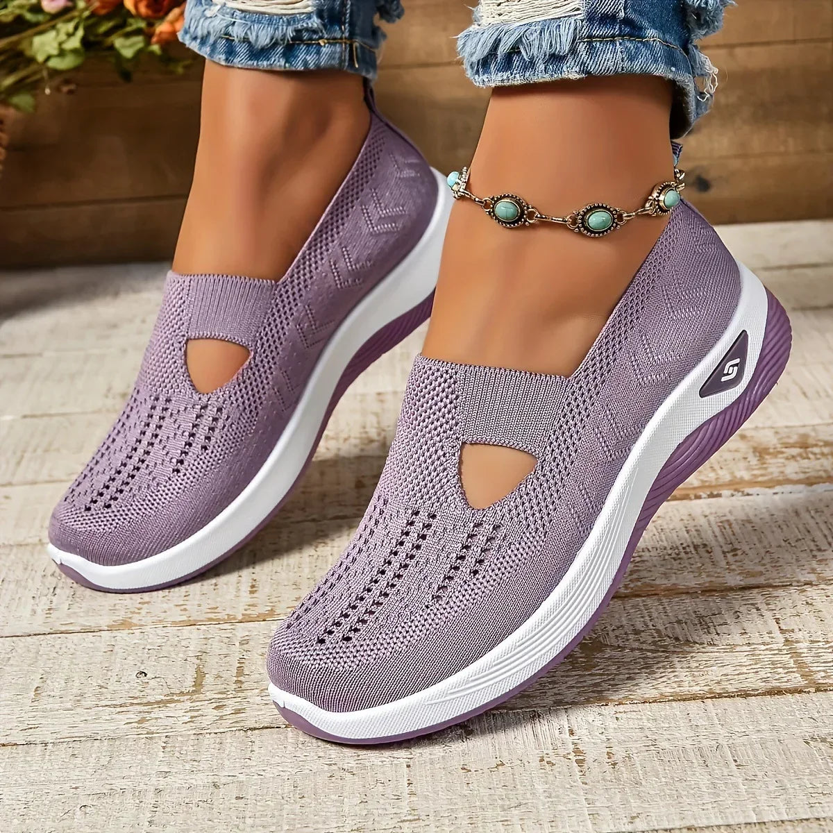 Madelline - Zapatillas para mujer con cuña