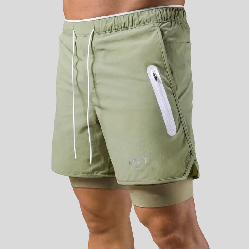 Keir - Hombres Pantalones de Entrenamiento Integrados Shorts de Compresión