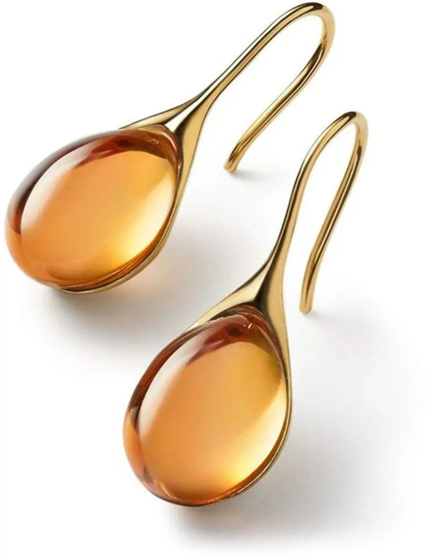 Leila – Pendientes de gota de cristal bicolor
