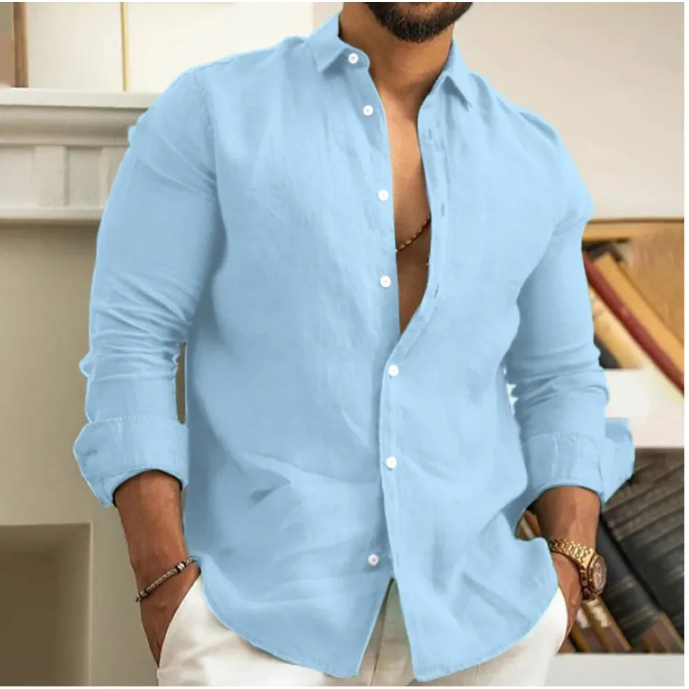 Ronnie – Camisa Casual de Tejido Ligero y Transpirable