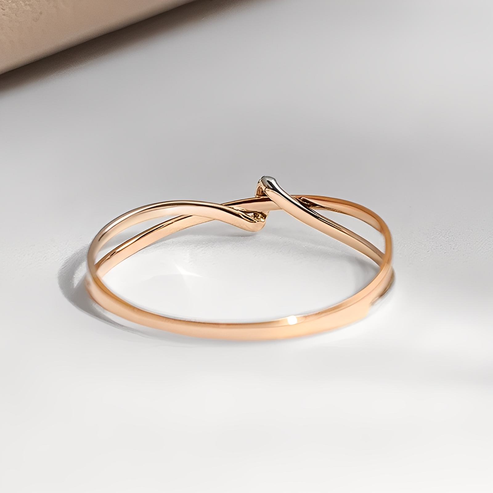 Eleane – Anillo Infinito Bicolor Elegante