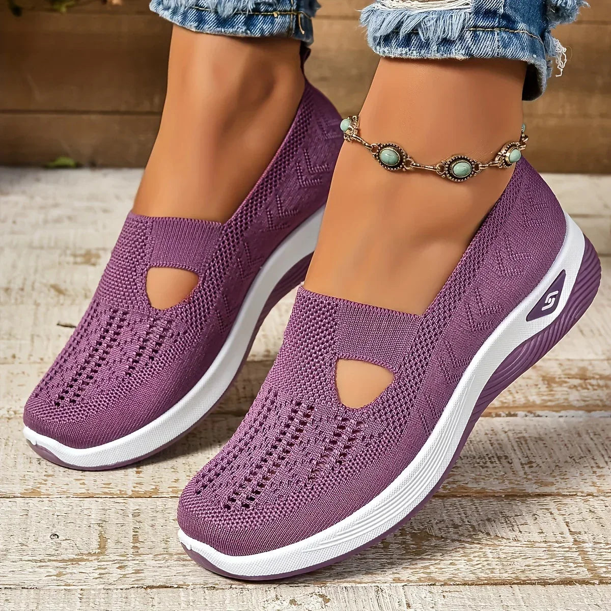 Madelline - Zapatillas para mujer con cuña