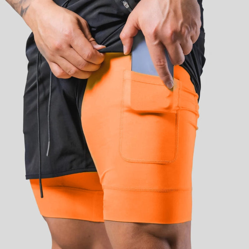 Keir - Hombres Pantalones de Entrenamiento Integrados Shorts de Compresión
