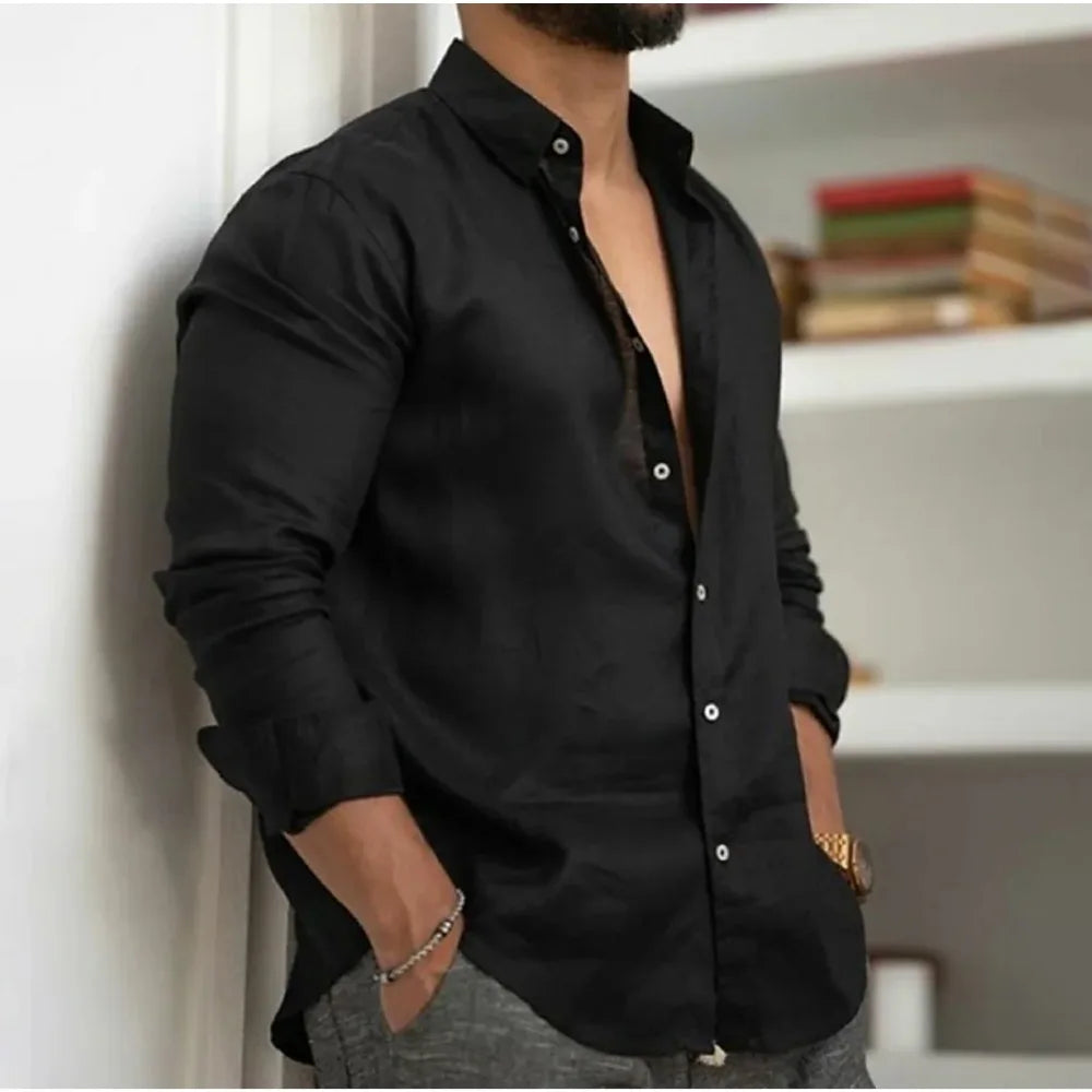 Ronnie – Camisa Casual de Tejido Ligero y Transpirable