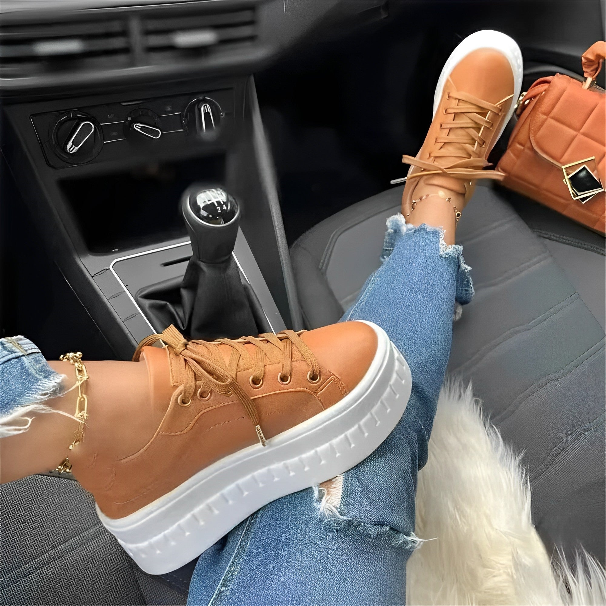 Wilgie - Zapatillas con cordones acogedoras