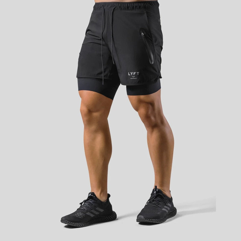 Keir - Hombres Pantalones de Entrenamiento Integrados Shorts de Compresión