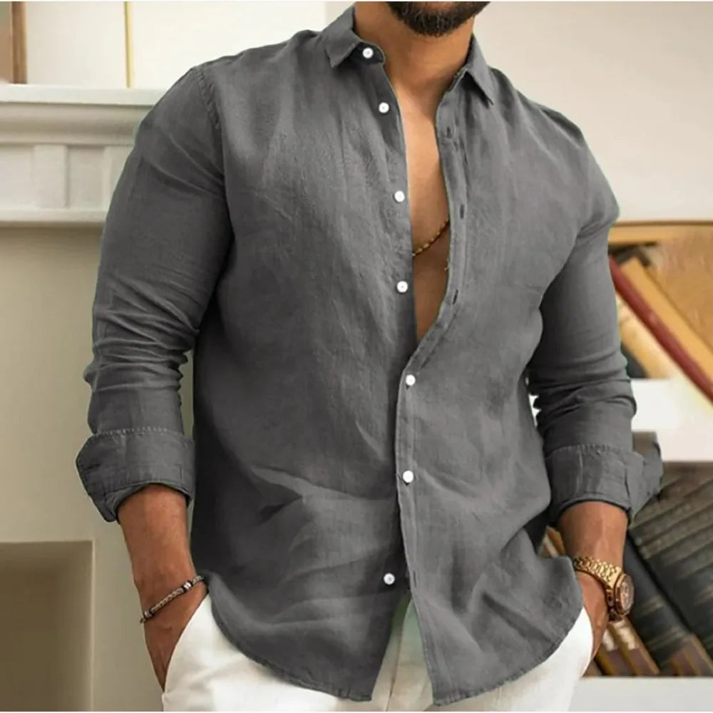 Ronnie – Camisa Casual de Tejido Ligero y Transpirable