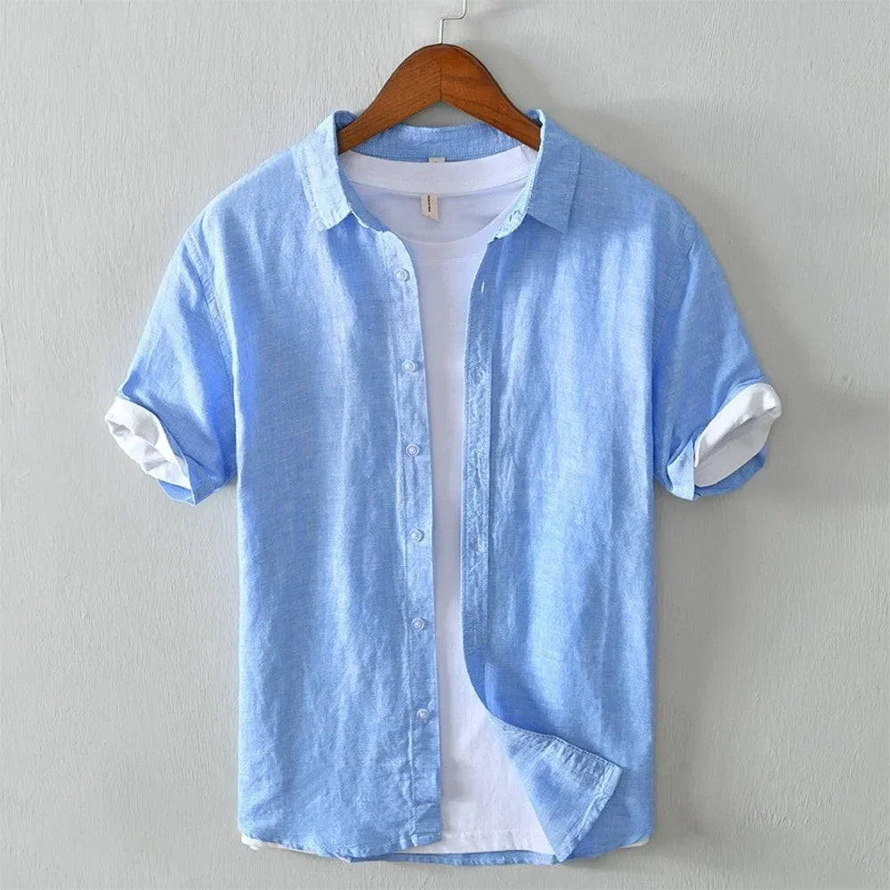 James - shirt de manga corta con botón en la parte frontal