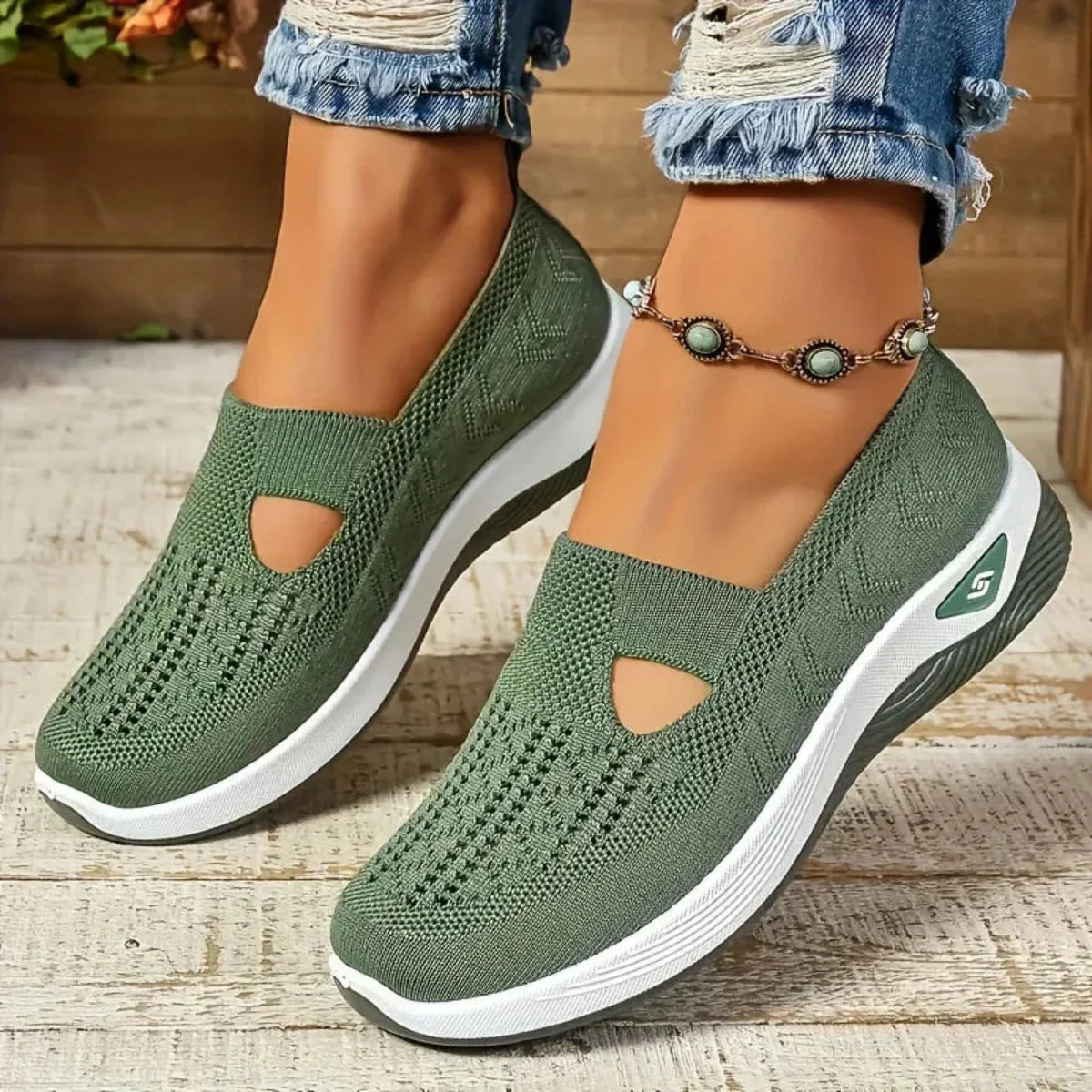 Madelline - Zapatillas para mujer con cuña