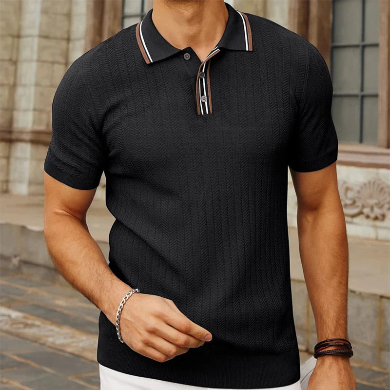 Elijah - Camiseta polo texturizada