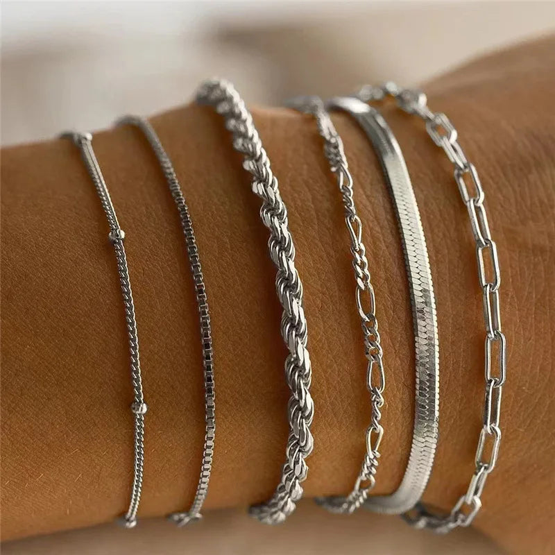 Paige – conjunto de 6 pulseras de múltiples capas