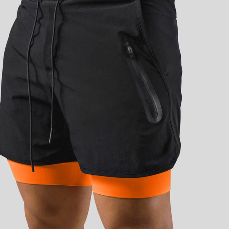 Keir - Hombres Pantalones de Entrenamiento Integrados Shorts de Compresión