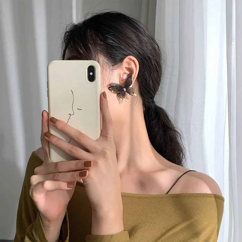 Jean – Pendientes de mariposa de trenzado ligero