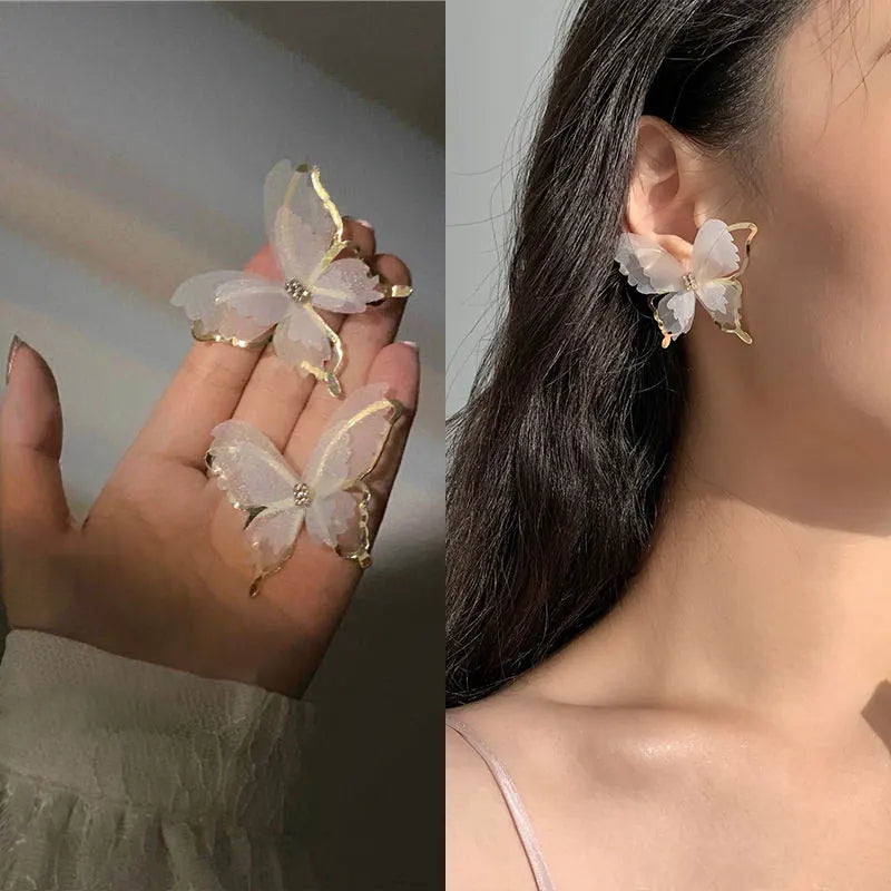 Jean – Pendientes de mariposa de trenzado ligero