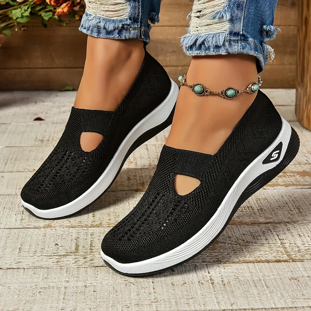 Madelline - Zapatillas para mujer con cuña