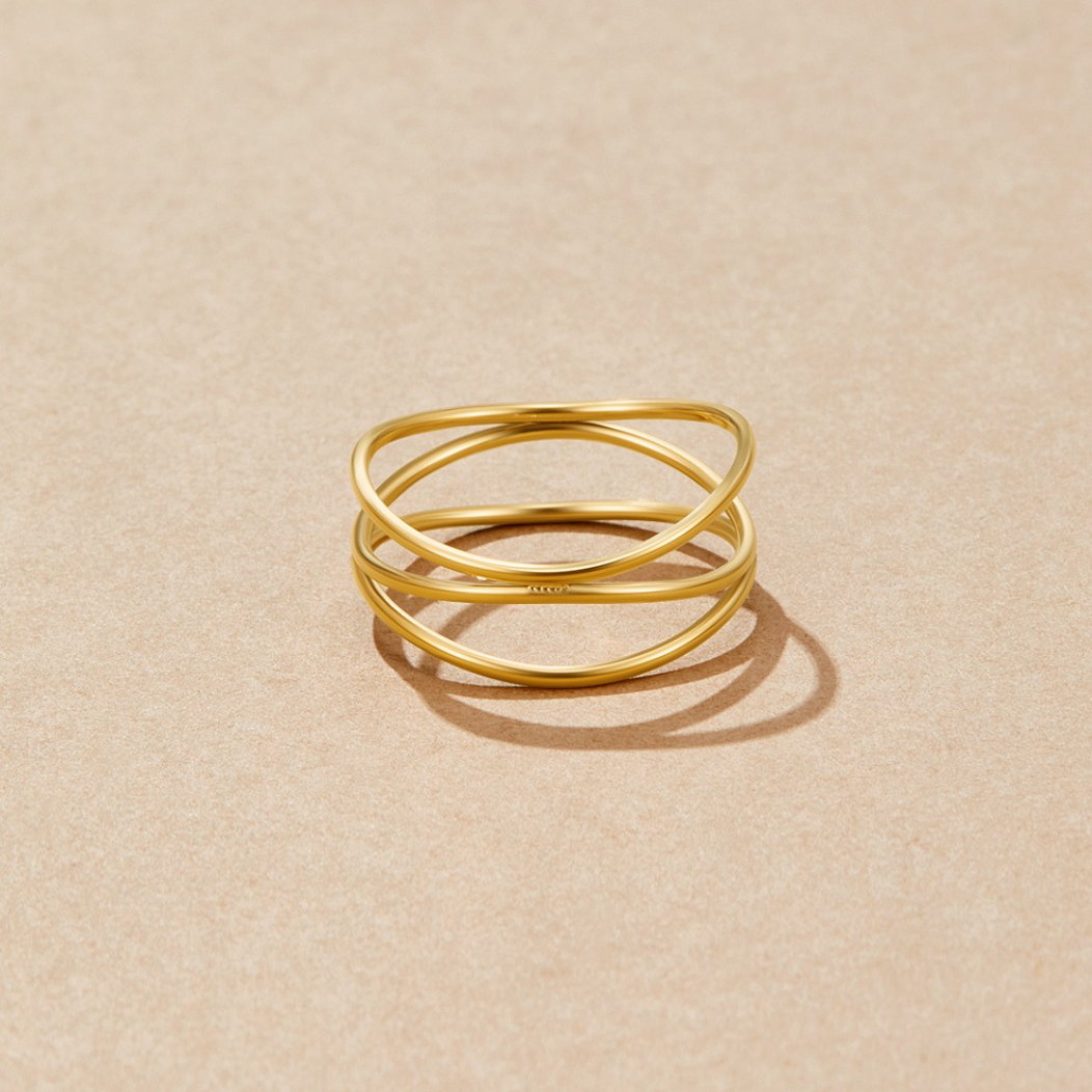 Chris – Anillo de oro bucle infinito
