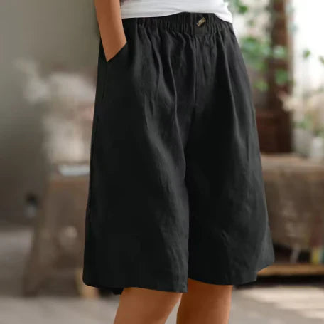 Renee- Pantalones cortos cómodos para damas con bolsillos