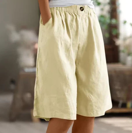 Renee- Pantalones cortos cómodos para damas con bolsillos